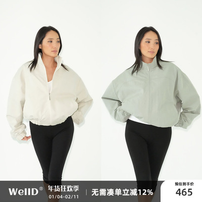 WellD 高阶时髦！Unisex立领休闲工装外套女经典松弛休闲夹克上衣
