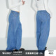 80s 直筒宽松牛仔长裤 VTG WellD 厚实感 水洗复古蓝经典 女阔腿裤