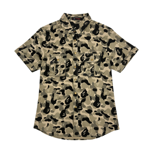 迷彩风短袖 短袖 衬衫 宽松透气个性 衬衣 女夏季 2026品牌单美式