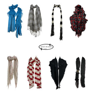 千禧风古早感亚亚装饰保暖围巾集合