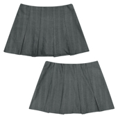 日杂学院辣妹早古日系街头纯色A字条纹短裙百褶裙半身西装 裙