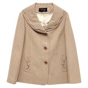 25秋冬vintage风格 显瘦娃娃领外套 昭和古着风高品质复古学院修身