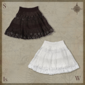 森系复古文艺森系流浪风小众蕾丝重工拼接镂空纯棉A字伞裙半身裙