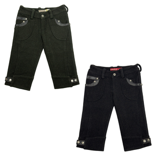 马裤 靴裤 女 超厚呢料抗冻千禧蒸汽朋克机能复古机能低腰七分裤 冬季