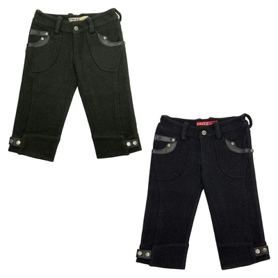 冬季超厚呢料抗冻蒸汽朋克机能复古机能低腰七分裤靴裤马裤女