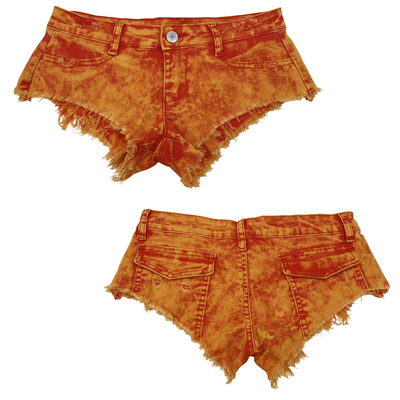 性感辣妹超低腰破洞超短裤热裤