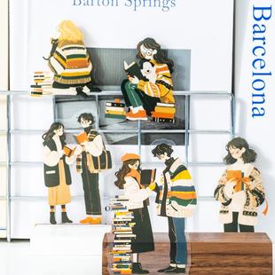 M｜情侣 手绘人物甜蜜穿搭日常度假pet手帐拼贴30张入 周末贴纸