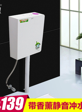 欧吉美 蹲便器节能水箱 厕所冲水箱双按侧开式新型卫浴水箱 07