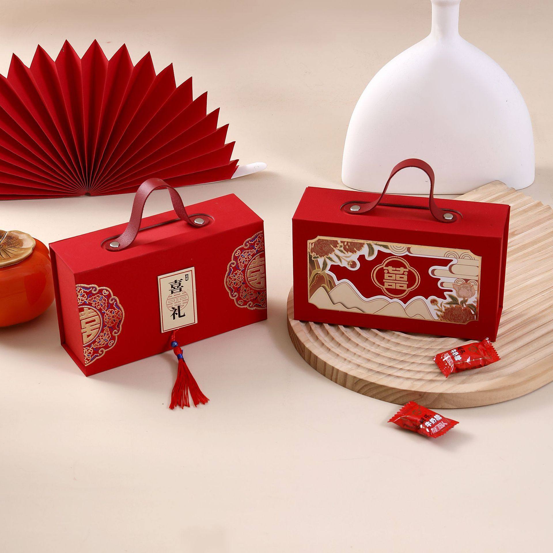 2025新款结婚喜糖礼盒中式婚礼糖果伴手礼伴娘订婚宴回礼包装盒子