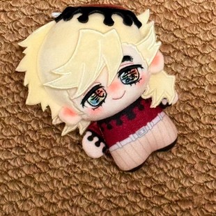 新款限量鬼灭之刃童磨属性10cm印花体棉花娃娃毛绒玩偶生日礼物