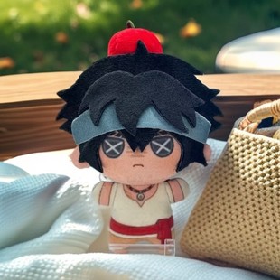 动漫卡通玩偶击球手棉花娃娃可爱10cm印花海星努努体毛绒公仔挂架