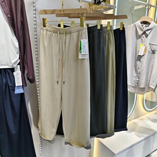 春夏新品 她炽2647 休闲裤 宝裤 2女士高腰亚麻美人八分元