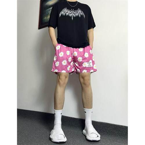 春夏季美式雏菊运动篮球短裤不过膝健身训练三分篮球裤网眼速干沙