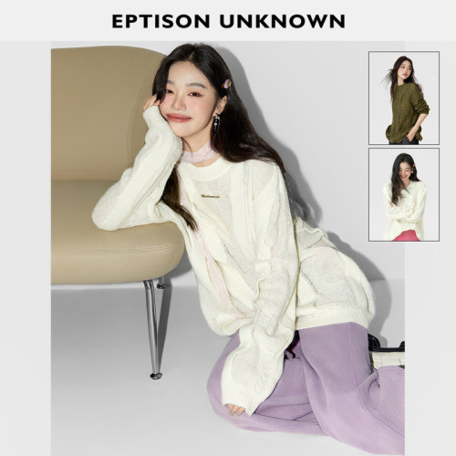 Eptison慵懒风休闲圆领毛衣