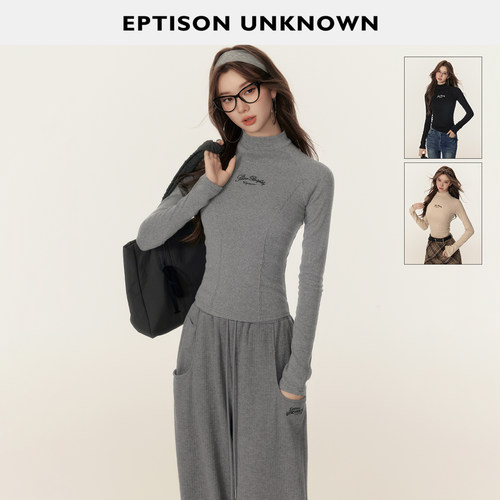 Eptison复古风修身针织打底衫