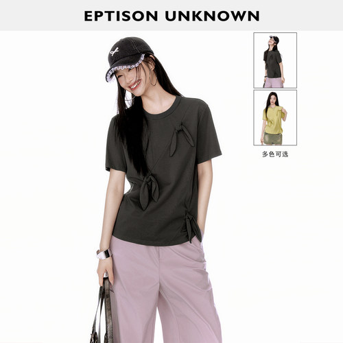Eptison宽松绑带设计感T恤