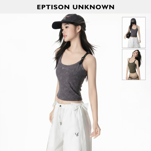 Eptison复古设计感辣妹小背心