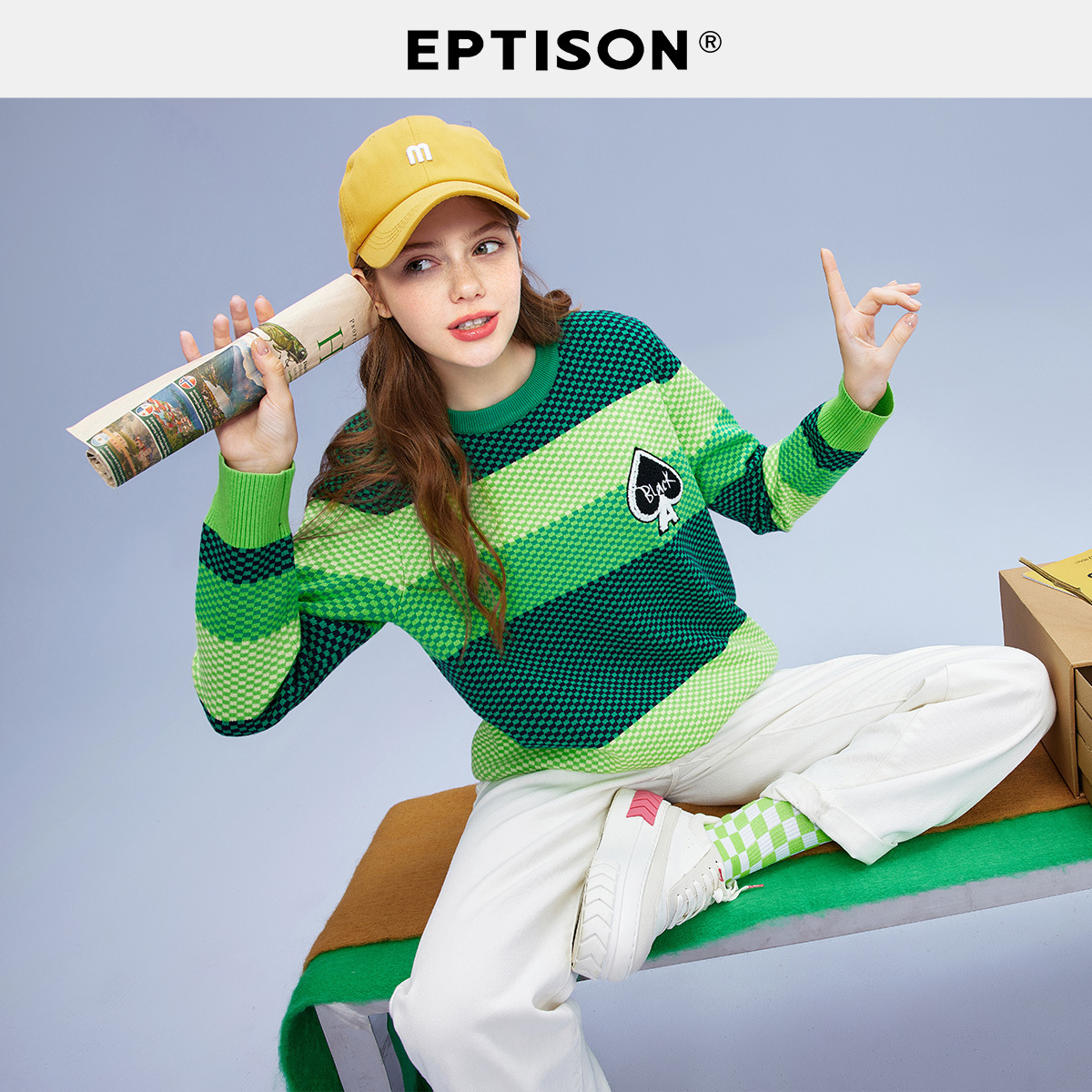 宽松毛衣Eptison休闲圆领