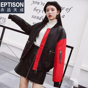 39.9 韩版 件 新款 棉服外套印花bf百搭加厚保暖棉袄 棉衣女冬装