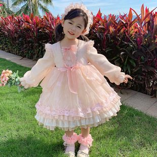 2022春新款 高端3岁5岁童装 女童超仙公主裙蓬蓬洛丽塔Lolita蕾丝裙