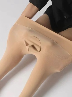 150D无缝天鹅绒连裤袜春秋莱卡无痕黑丝性感打底裤带脚型jj套