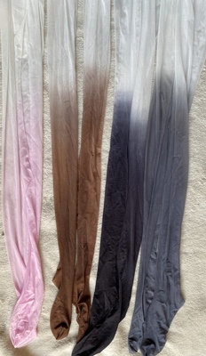 无缝极光渐变色丝袜女性感黑丝白丝超薄款防勾丝灰色油亮连裤袜子