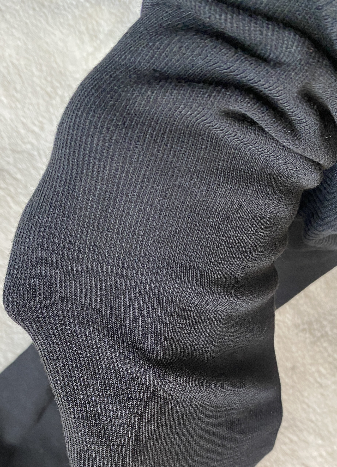 高个子加长复古细条纹发热绒保暖连裤袜女秋中厚款显瘦黑色打底袜