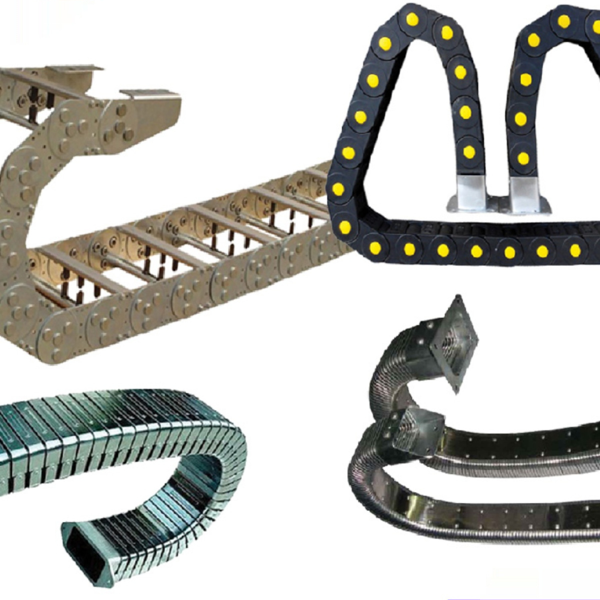 机床工程钢制拖链钢铝坦克链条