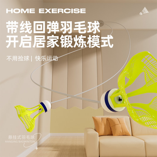 单人羽毛球训练器自动回弹