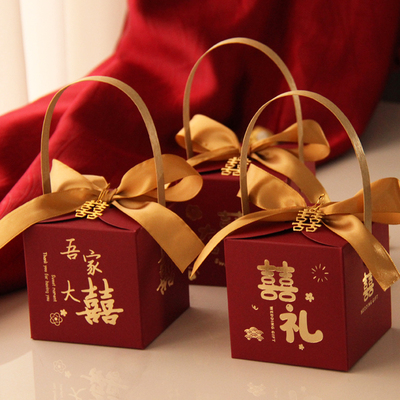 喜糖盒中国风21-4手提卡纸同款盒