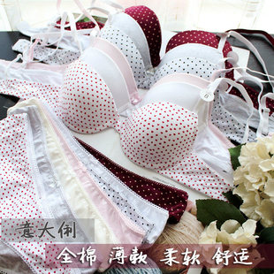 85B90A意大利好牌白色全棉光面文胸舒适薄款文胸外贸欧美内衣套装