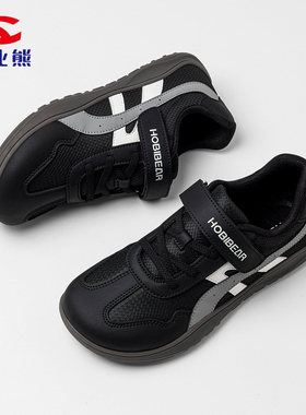 哈比熊童鞋宽楦赤足德训鞋2026春夏网面透气薄底平步4E宽头运动鞋