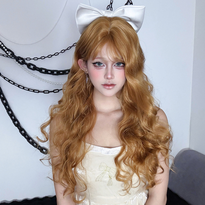 金色假发长卷发lolita洛丽大波浪