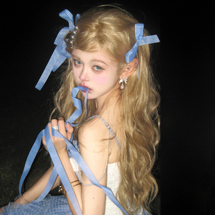 金色假发全头套女lolita长卷发cos万用模特金发大波浪洛丽塔浅色