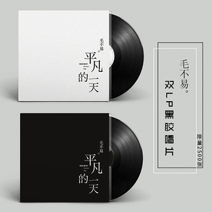 留声机专用12寸碟片双碟 一天LP黑胶唱片老式 正版 现货毛不易平凡