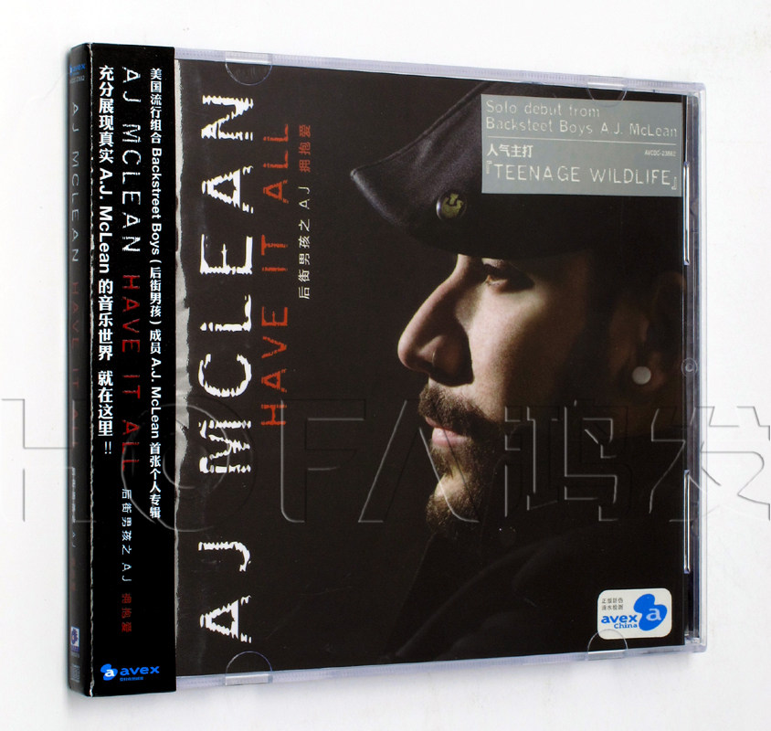 天凯正版 后街男孩主唱个人专辑 aj mclen:have it all拥抱爱 cd