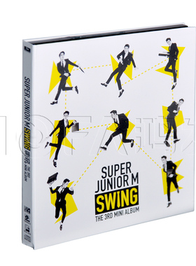天凯正版 S.M Super Junior-M: SWING 嘶吼 CD 写真册+签名小卡