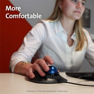 Kensington肯辛通K72337轨迹球鼠标画图调色飞轮美工有线鼠标