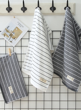 两条装毛巾纯棉全棉纱布吸水双面洗脸成人家用情侣一对长方形帕子