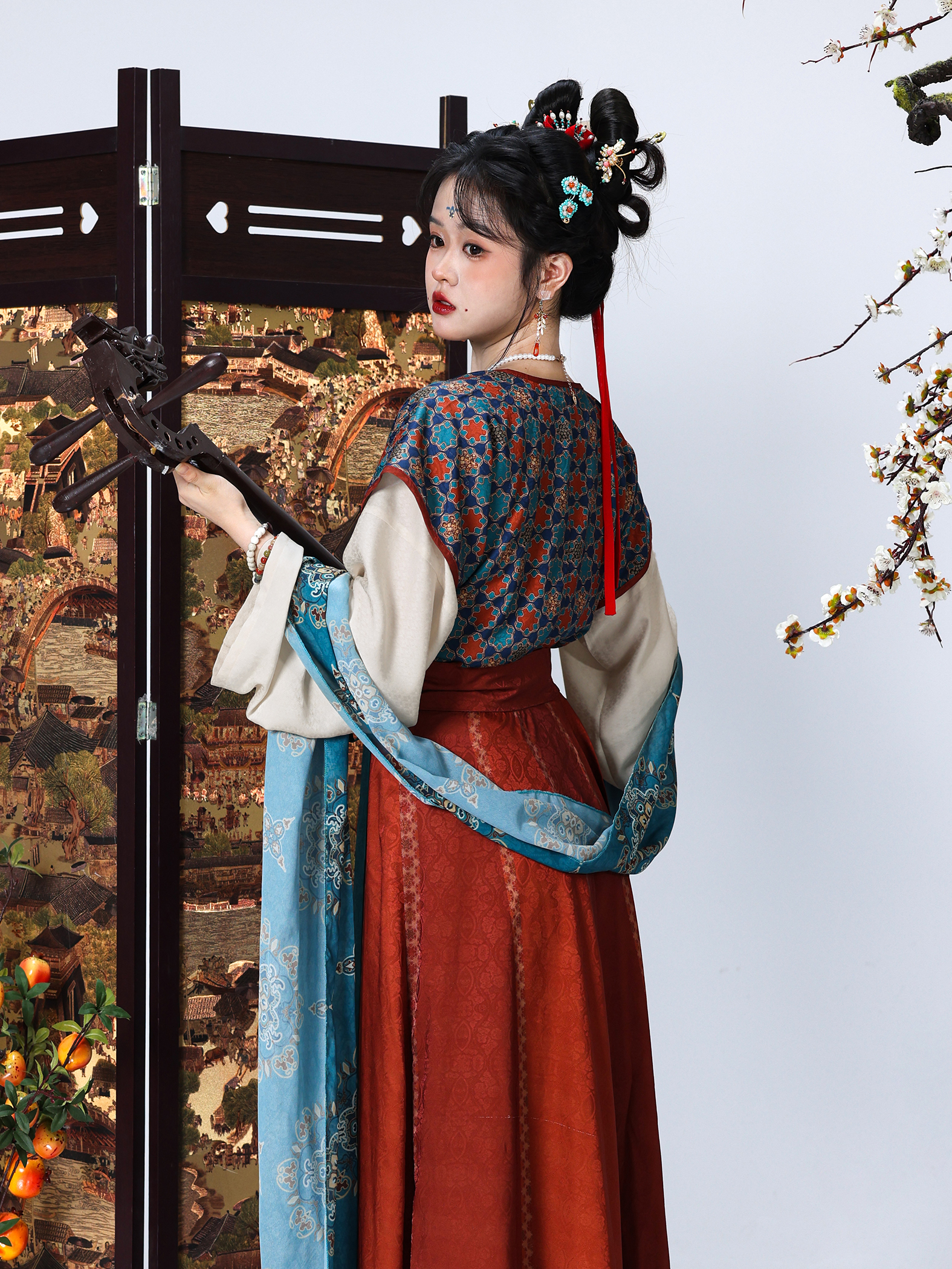 素华一派2023仿醋酸提花唐制汉服