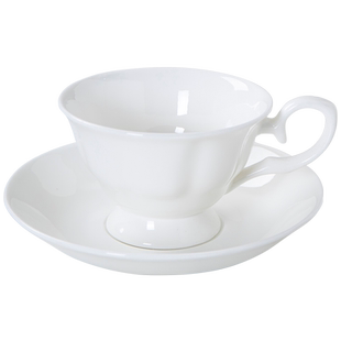 景德镇纯白骨瓷陶瓷杯子下午茶咖啡具套装欧式简约咖啡杯碟