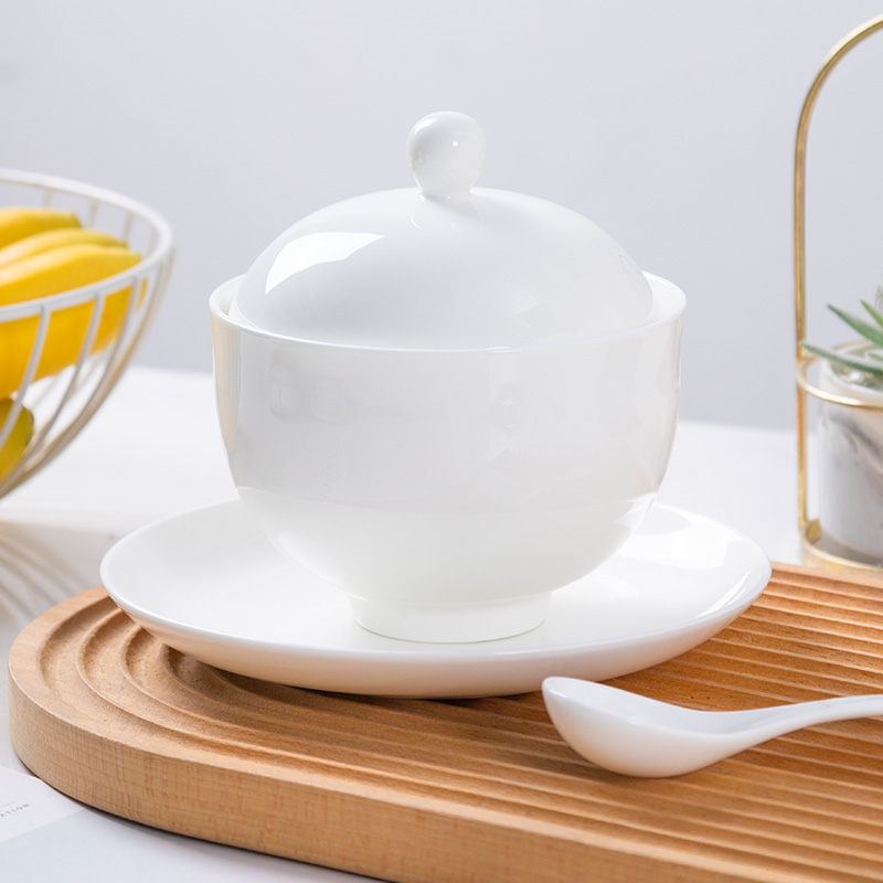 尚韵炖盅送勺子骨瓷景德镇