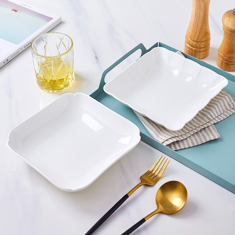 餐盘尚韵骨瓷深盘方形大众