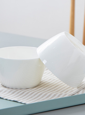 骨瓷碗饭碗餐厅碗小碗酒店白瓷碗陶瓷微波炉餐具单个碗面碗东洋碗