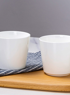 纯白骨瓷餐具杯子白色餐具景德镇陶瓷水杯景德镇茶杯200ML毫升