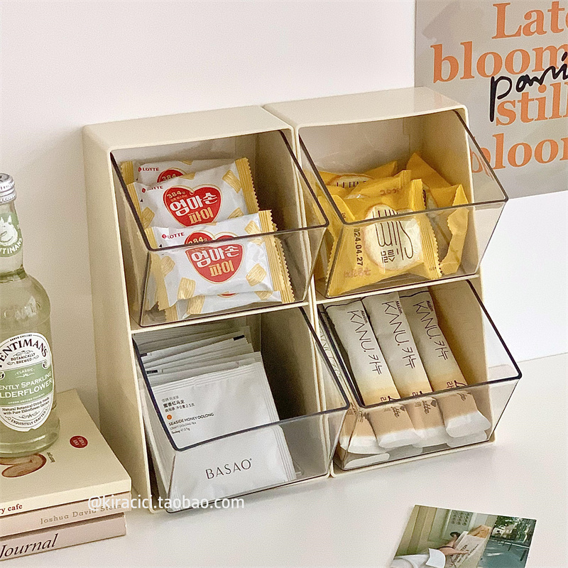 桌面抽屉式收纳盒茶包杂物置物盒