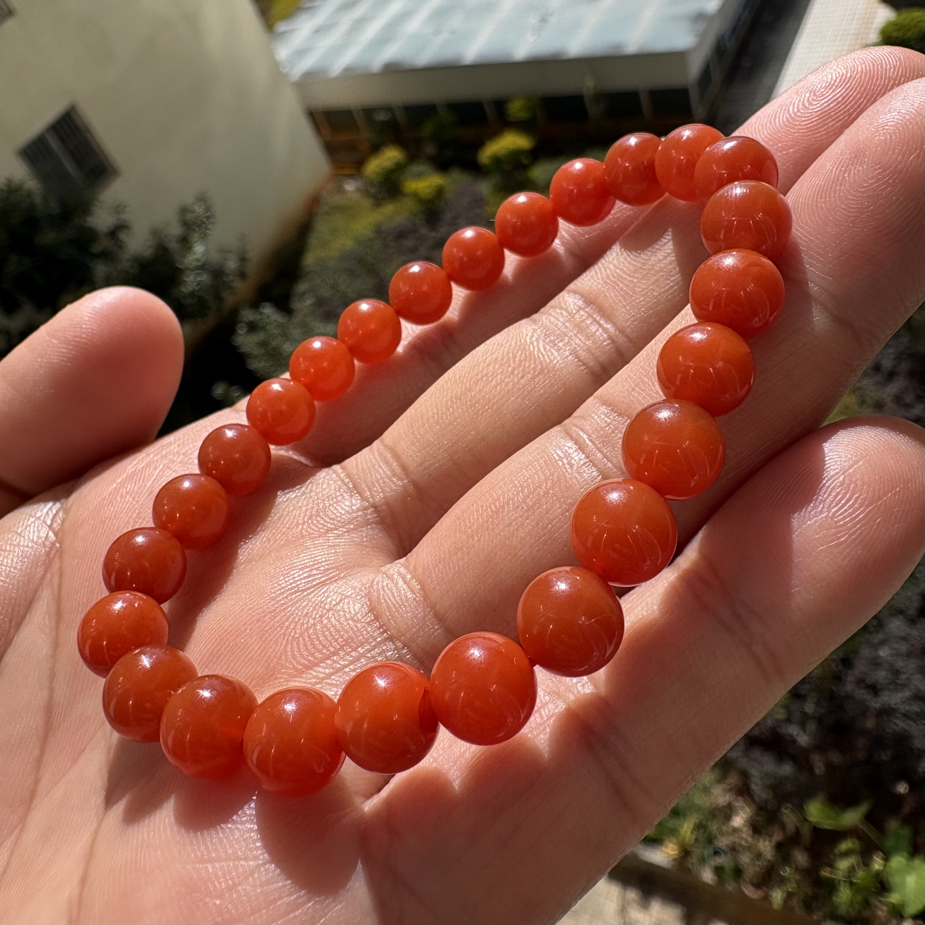 （带证书）5840保山杨柳满色满肉柿子红南红玛瑙手串无优化8m m,饰品/流行首饰/时尚饰品新,手饰/手串,淘宝优惠券,粉丝福利购,淘宝优惠卷