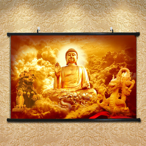 如来佛祖挂画释迦牟尼佛挂像卧室床头画平安画壁画传统文化吉祥画