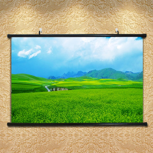 释怀田园风景画卧室贴画唯美自然风光挂画美景海报餐厅壁画卷轴画