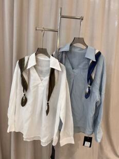 女装 新款 时尚 休闲麻料百搭长袖 女宽松 Lin12 衬衫 2026春季